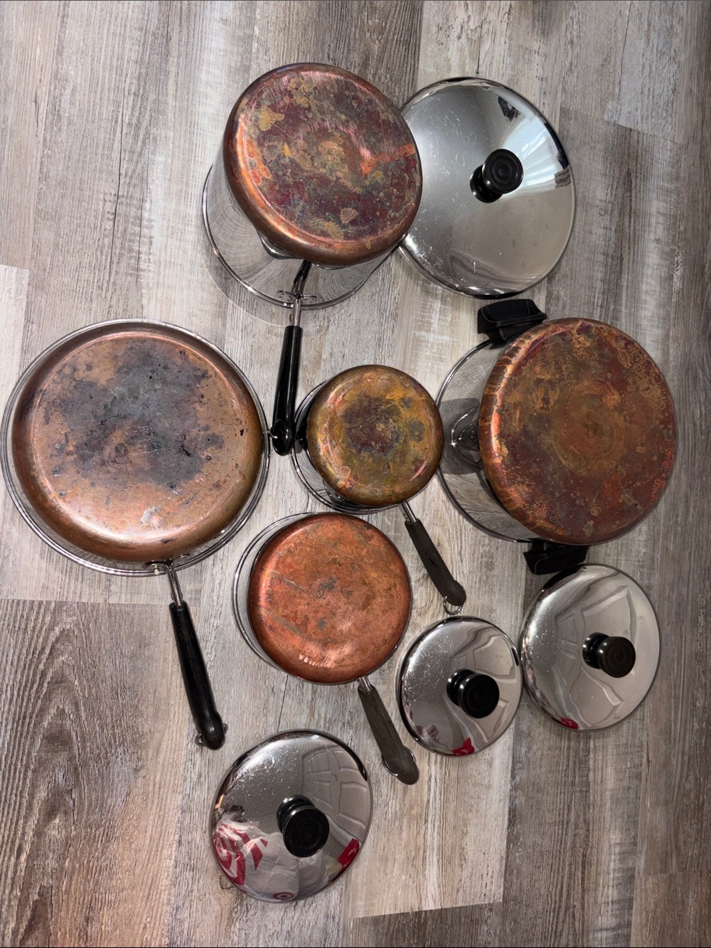 Vintage Revere Ware Set 9 PC - Picture 1 of 6